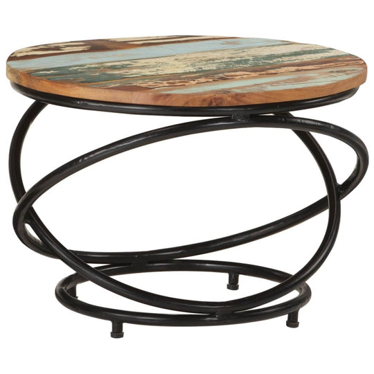 Coffee Table Ø 55x40 cm Solid Wood Reclaimed