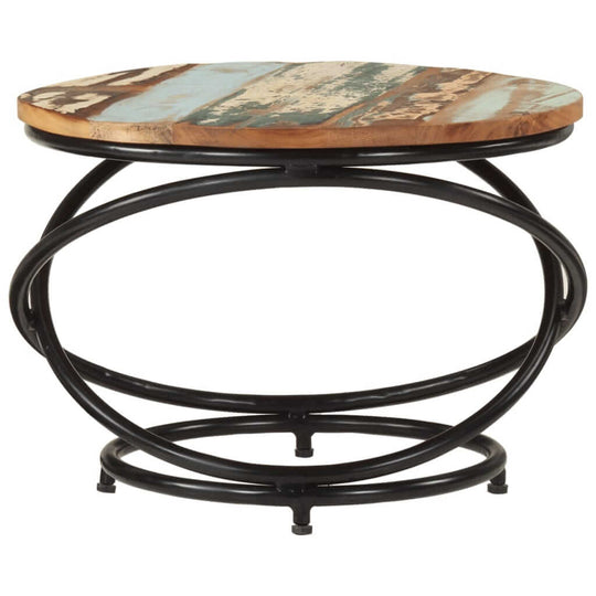 Coffee Table Ø 55x40 cm Solid Wood Reclaimed