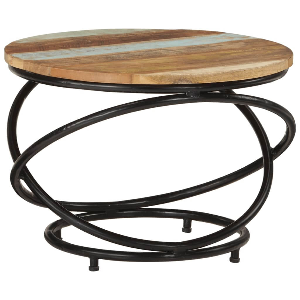 Coffee Table Ø 55x40 cm Solid Wood Reclaimed