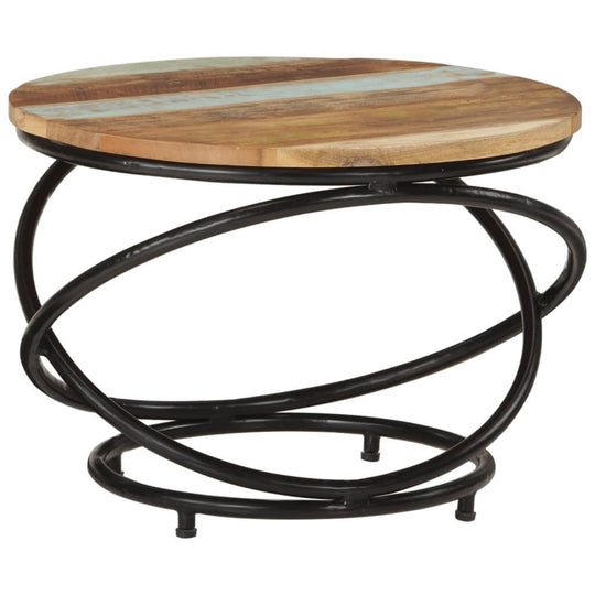 Coffee Table Ø 55x40 cm Solid Wood Reclaimed