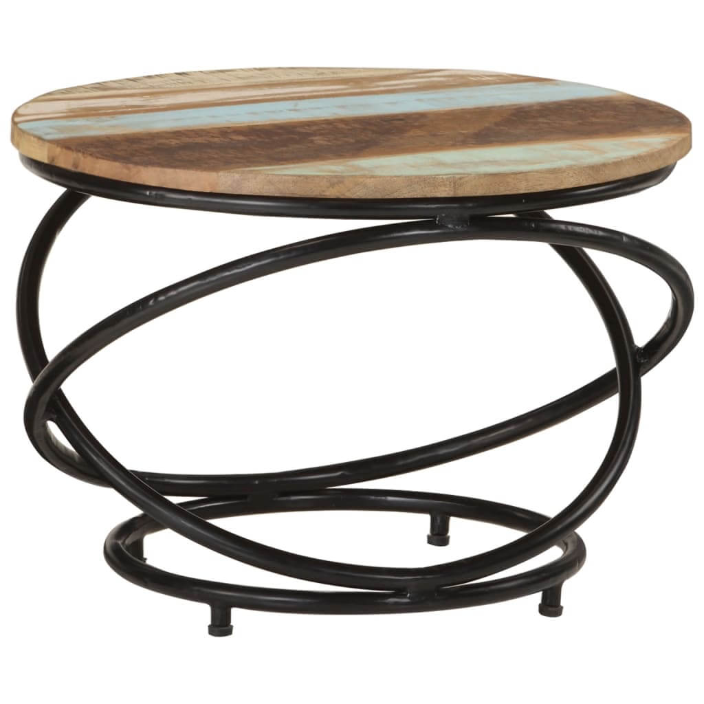 Coffee Table Ø 55x40 cm Solid Wood Reclaimed