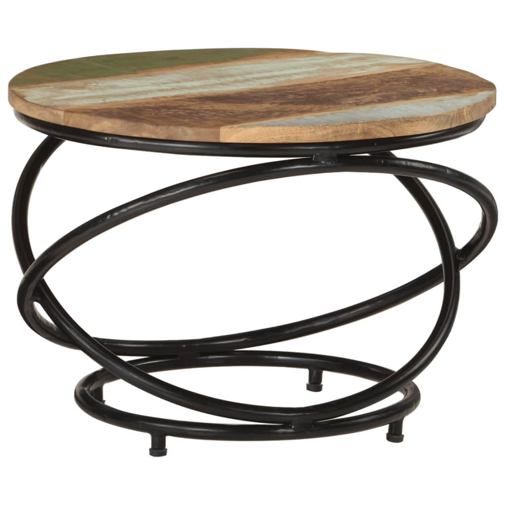 Coffee Table Ø 55x40 cm Solid Wood Reclaimed