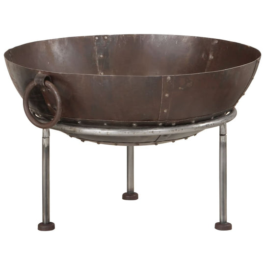 Fire Pit 55x55x38 cm Iron with large bowl and sturdy legs for outdoor warmth and ambiance.