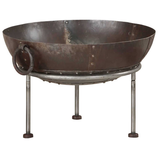 Fire Pit 55x55x38 cm Iron with large bowl and sturdy legs for outdoor warmth and ambiance.