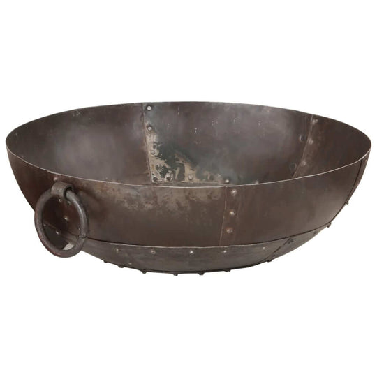 Fire Pit 55x55x38 cm Iron large bowl design for outdoor warmth and cozy atmosphere.