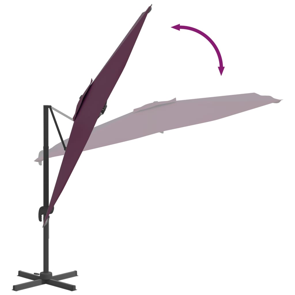 Cantilever Umbrella with Aluminium Pole Bordeaux 400x300 cm , Home & Garden -> Lawn & Garden -> Outdoor Living -> Outdoor Umbrellas & Sunshades , eligant,garden decor,Home & Garden -,Lawn & Garden -,Modern Design,new-305021,Outdoor Living -,Outdoor Struct