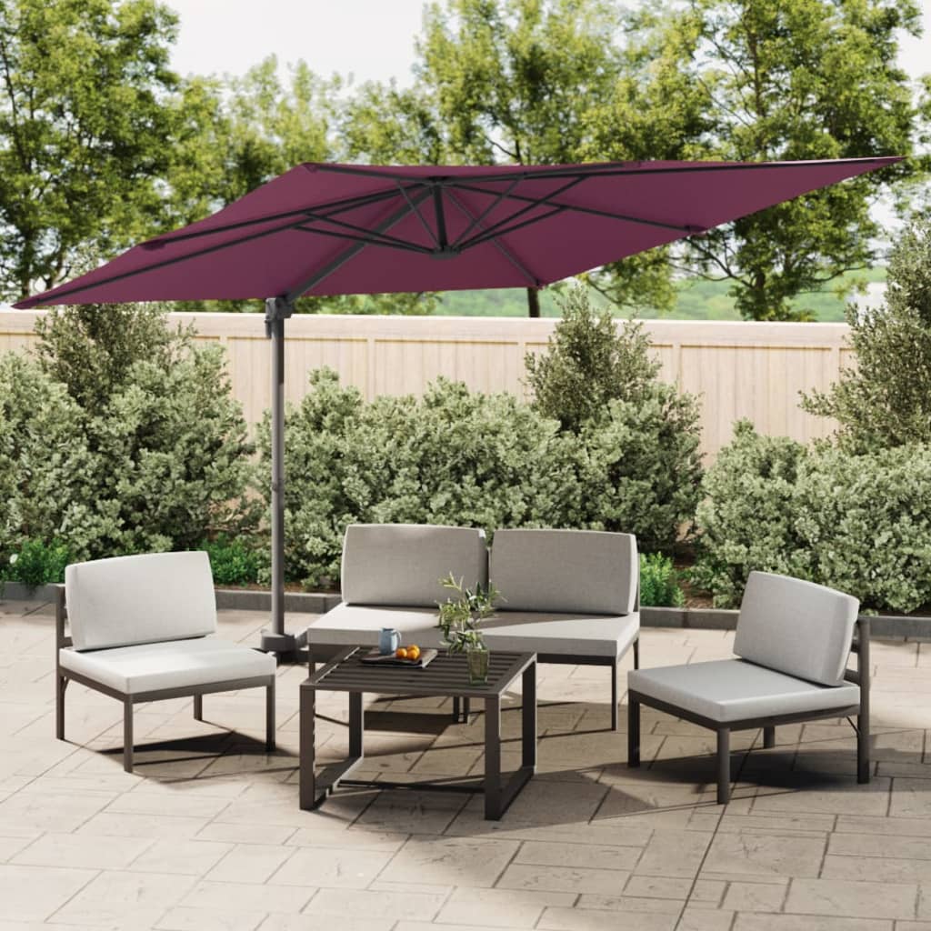 Cantilever Umbrella with Aluminium Pole Bordeaux 400x300 cm , Home & Garden -> Lawn & Garden -> Outdoor Living -> Outdoor Umbrellas & Sunshades , eligant,garden decor,Home & Garden -,Lawn & Garden -,Modern Design,new-305021,Outdoor Living -,Outdoor Struct