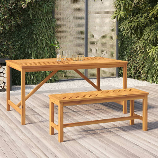 Garden Bench 110 cm Solid Wood Acacia , GARDEN BENCH , Durable,Durable Construction,Furniture -,Home & Garden -,new-305021,Outdoor Benches,Outdoor Furniture -,Outdoor Seating -,Outdoor Structures -,Wooden Furniture