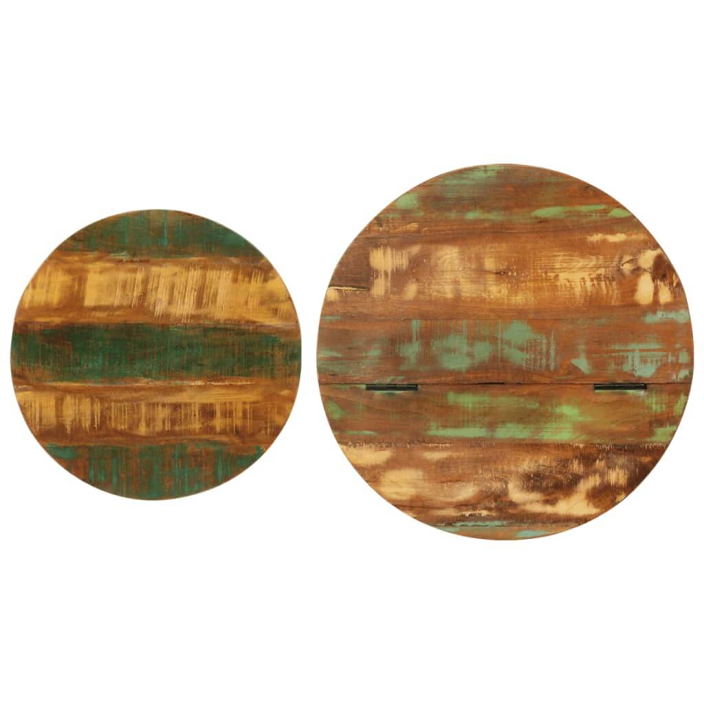 2 Piece Coffee Table Set  Solid Wood Reclaimed