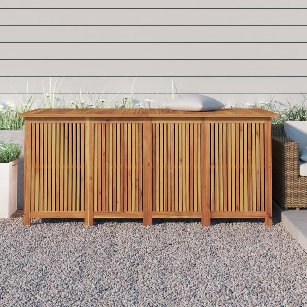 Garden Storage Box 175x80x75 cm Solid Wood Acacia , storage box , eligant,Furniture -,Home & Garden -,Modern Design,new-305021,Outdoor Furniture -,Outdoor Storage Boxes,Wooden Furniture