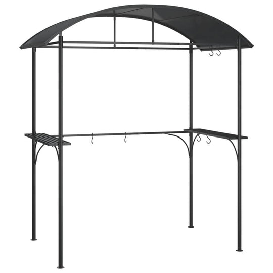 BBQ Gazebo with Side Shelves  220x115x230 cm Steel