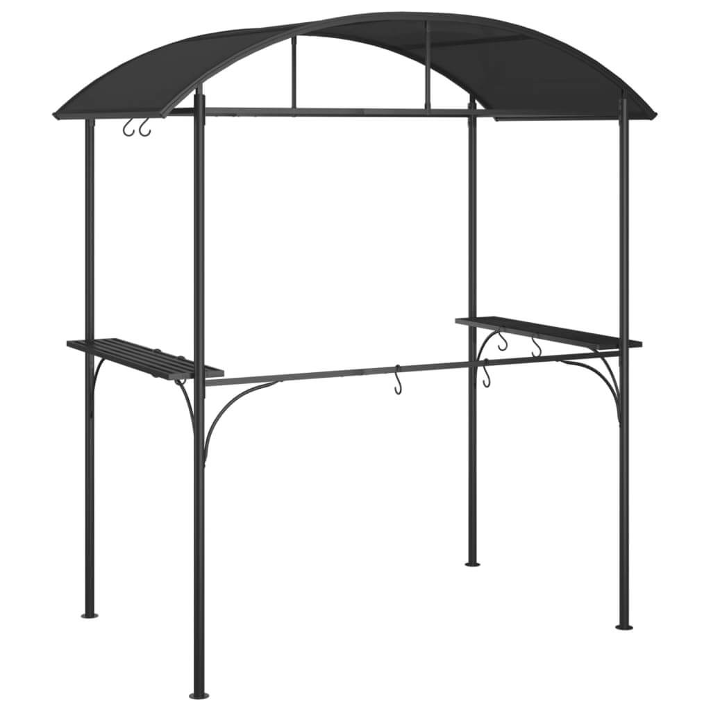 BBQ Gazebo with Side Shelves  220x115x230 cm Steel