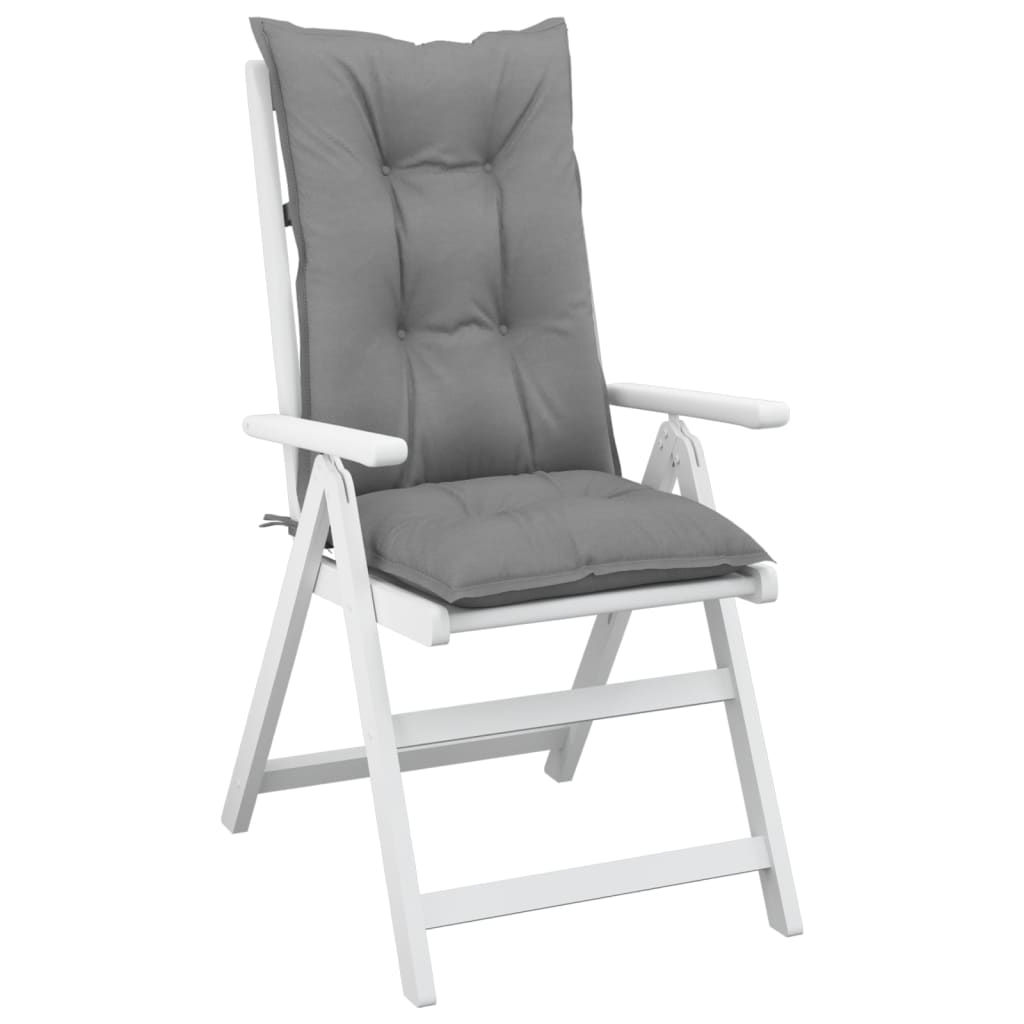 Highback chair with grey cushion, perfect for outdoor furniture and lounge settings, enhancing comfort and style.