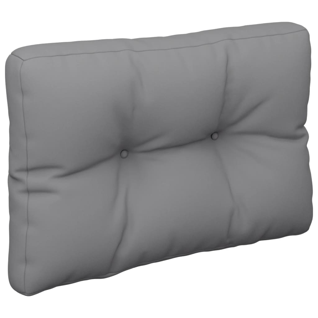 Grey pallet cushion 50x40x12 cm, soft and durable outdoor furniture accessory for lounges and benches.