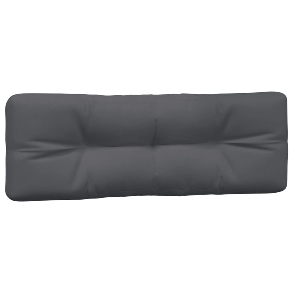 Comfortable anthracite fabric pallet cushion for outdoor furniture, perfect for sofas, benches, and lounge areas.