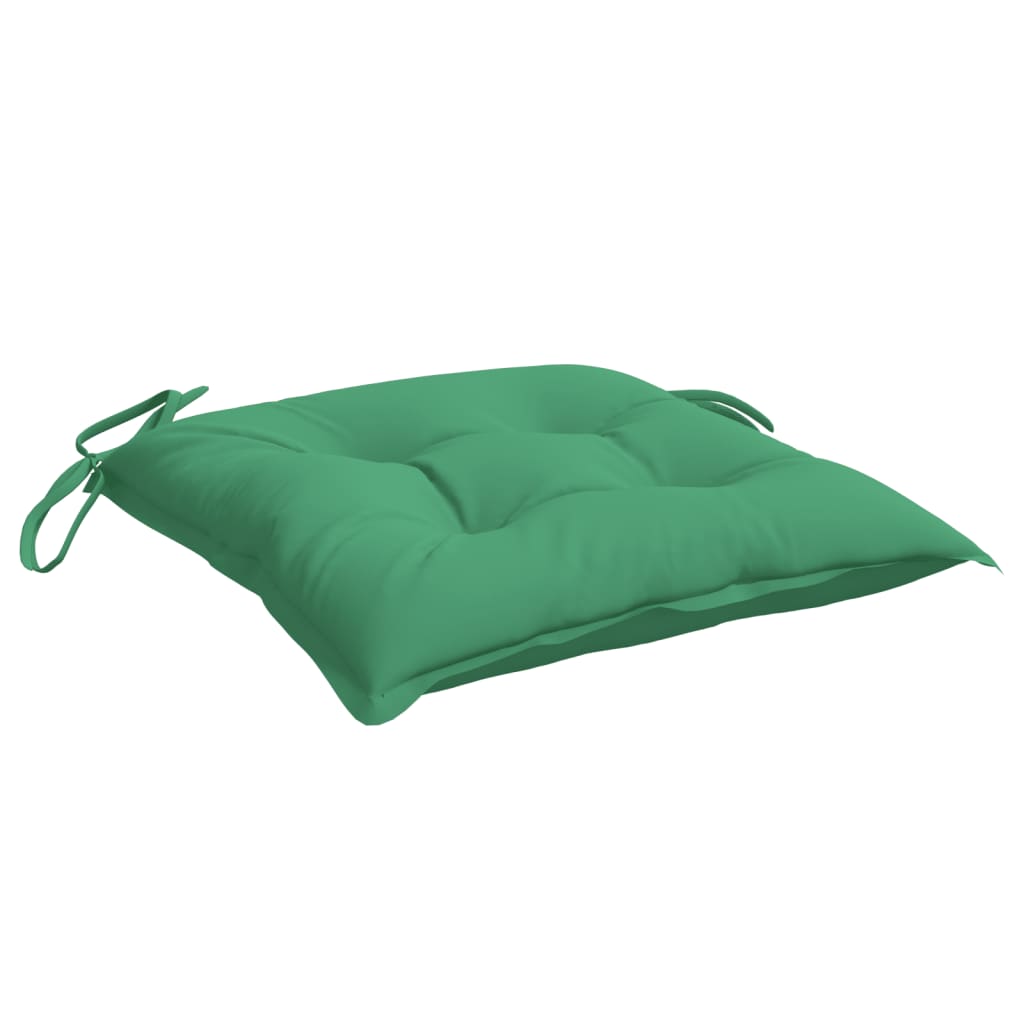 Green outdoor pallet cushion 50x50x7 cm with soft filling, ideal for lounge furniture and benches, made of durable Oxford fabric.