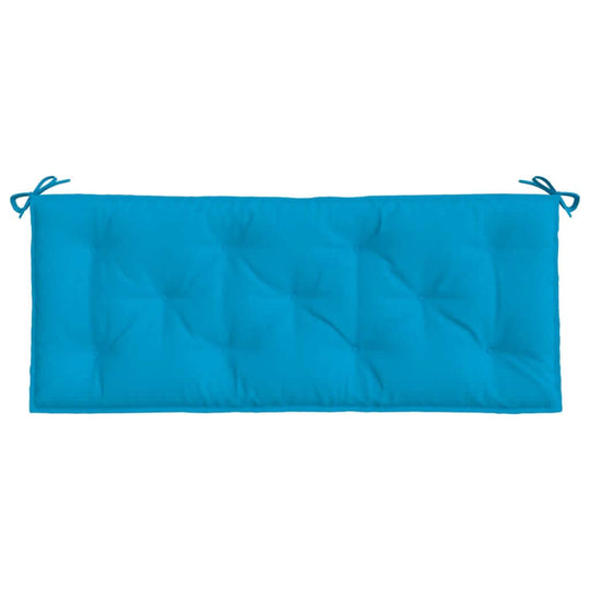 Light blue outdoor bench cushion 120x50x7cm made from durable Oxford fabric, perfect for comfortable lounge furniture.