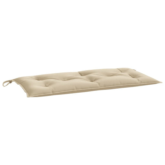 Beige garden bench cushion 100x50x7 cm made of durable, water-resistant Oxford fabric for outdoor furniture.