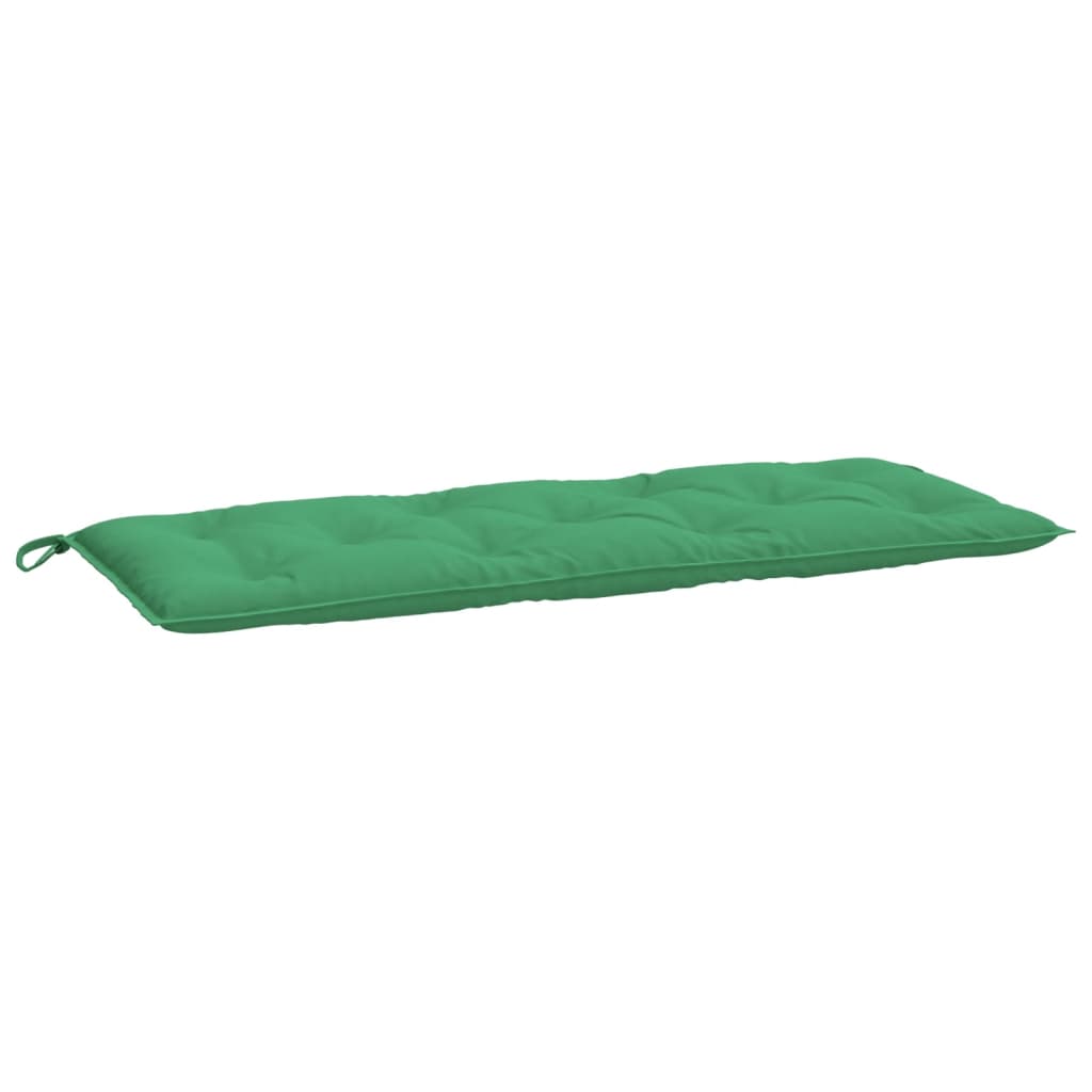 Green garden bench cushion in Oxford fabric, 120x50x7cm, soft filling for outdoor furniture comfort and style.