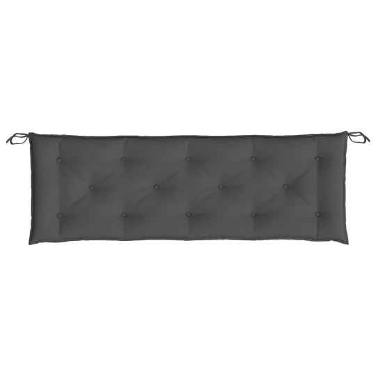 Durable anthracite garden bench cushion, 150x50x7cm, Oxford fabric, water-resistant and ultra-soft for outdoor furniture.