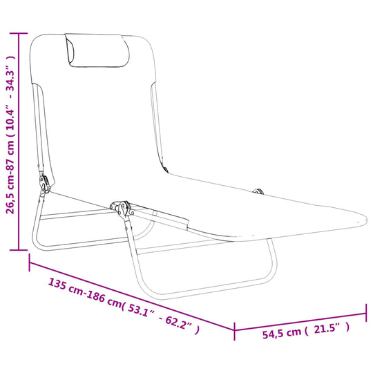 Folding Sun Loungers 2 pcs Textilene and Steel , loungers , Durable,eligant,Furniture -,Home & Garden -,Lawn & Garden -,Modern Design,new-305021,Outdoor Furniture -,Outdoor Seating -,Stylish,Sunloungers