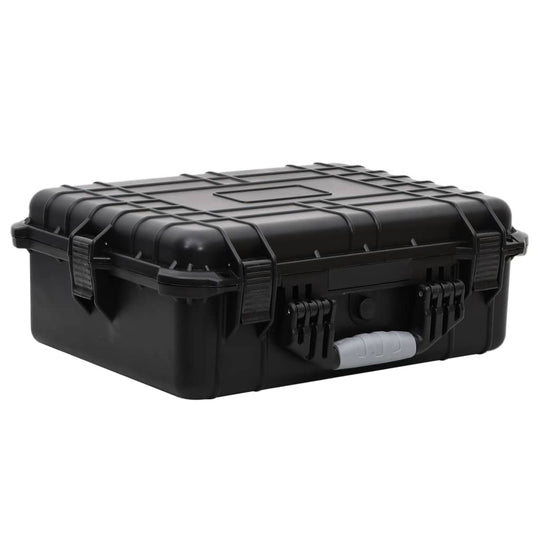 Portable Flight Case 52x40x19 cm PP, durable black hard case with locks for secure transportation.