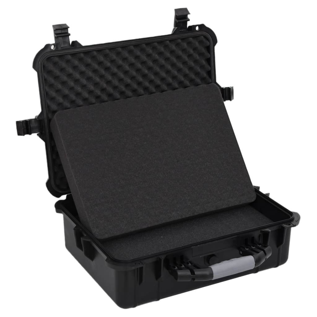 Portable Flight Case 52x40x19 cm PP with removable foam insert opened view