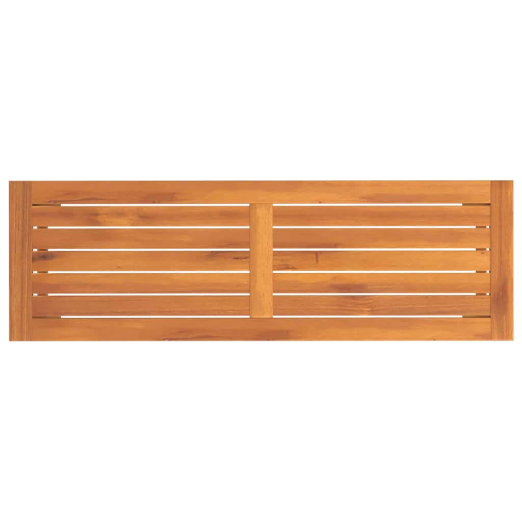 Solid acacia wood slatted garden bench top, ideal for outdoor furniture and lounge settings. Perfect for adding style to your space.