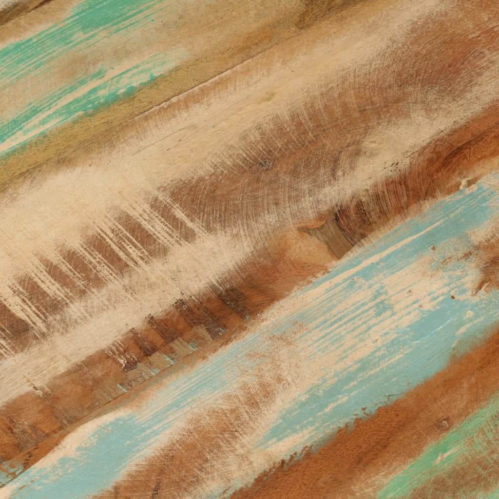 Coffee Table Ø50x35 cm Solid Wood Reclaimed and Steel