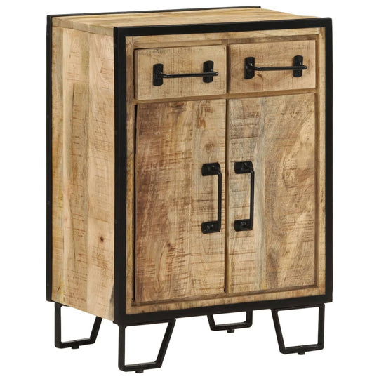 Sideboard with 2 Drawers 53x31x72 cm Solid Wood Mango and Iron