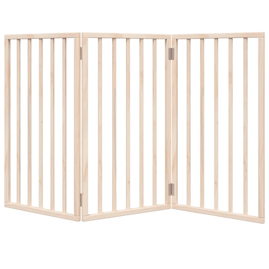 Dog Gate Foldable 3 Panels 150 cm Poplar Wood with durable construction and easy folding for pet safety and home protection.