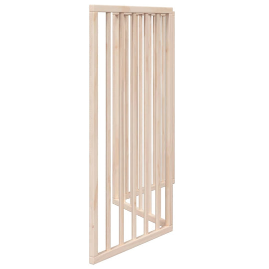 Dog Gate Foldable 3 Panels 150 cm Poplar Wood, durable and easy-to-clean pet safety gate, shown folded for convenience.