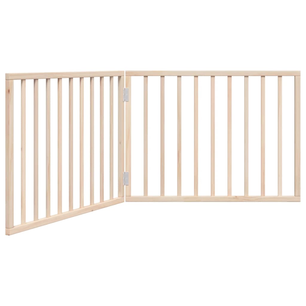 Dog Gate Foldable 2 Panels 160 cm Poplar Wood, durable and easy to use, preventing disturbances and keeping pets safe.