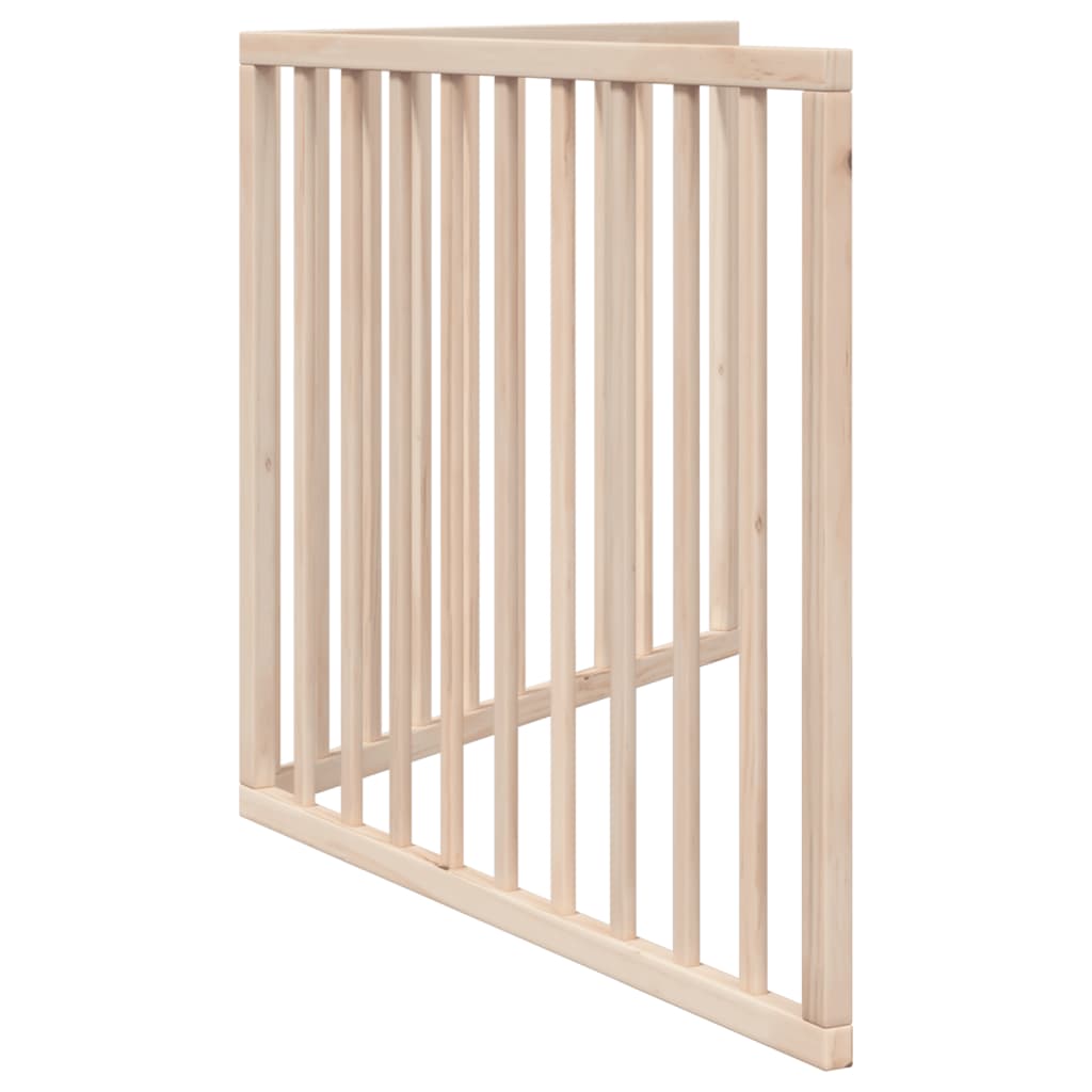 Dog Gate Foldable 2 Panels 160 cm Poplar Wood provides safe pet area, made of durable, easy-to-clean poplar wood with water-base paint.