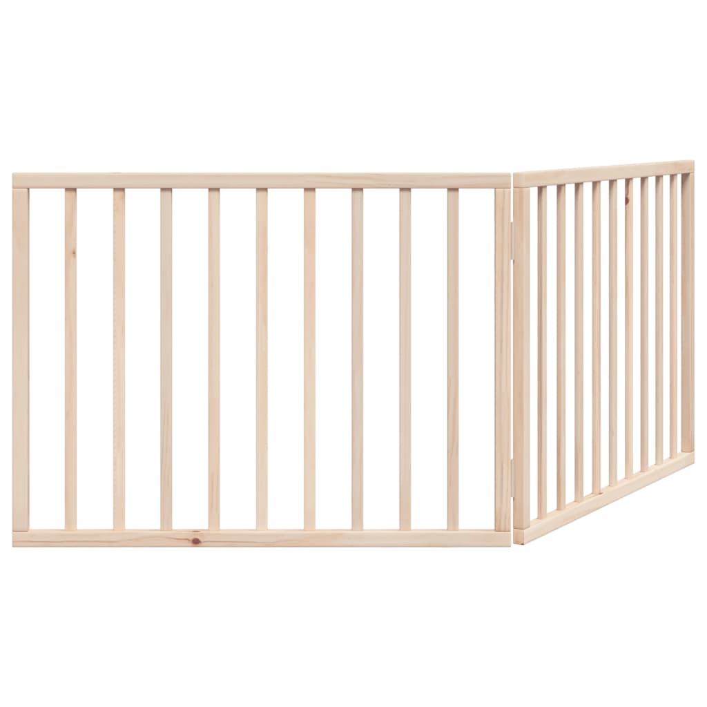 Dog Gate Foldable 2 Panels 160 cm Poplar Wood for keeping pets safe, easy to use and durable, made of water-base paint poplar wood.