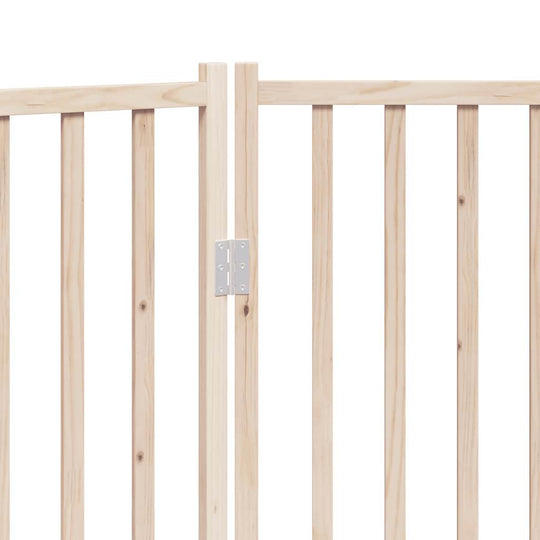 Dog Gate Foldable 3 Panels 150 cm Solid Wood Fir with durable fir wood construction and foldable design for easy use.