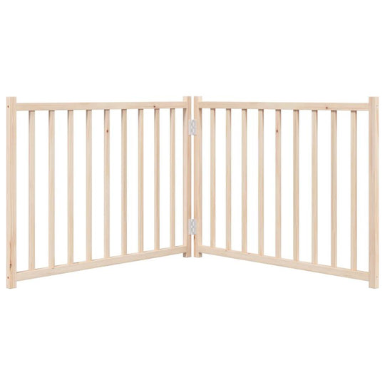 Dog Gate Foldable 2 Panels 160 cm Solid Wood Fir for pet safety.
