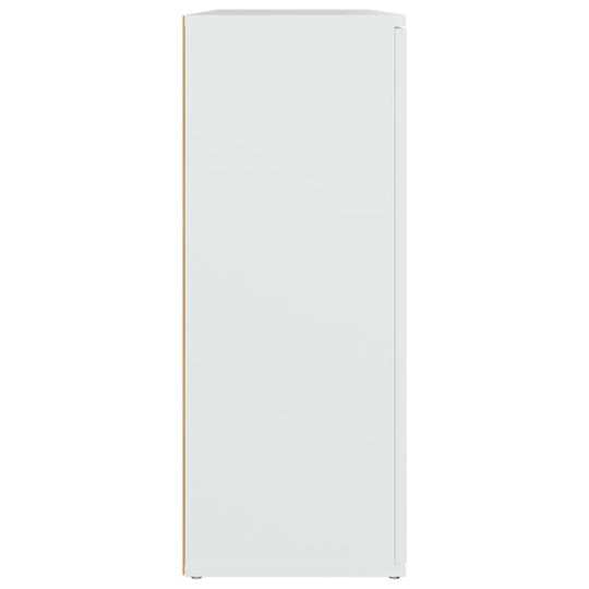 White refrigerator with a sleek design and wooden accents, offering modern style and efficient storage solutions.