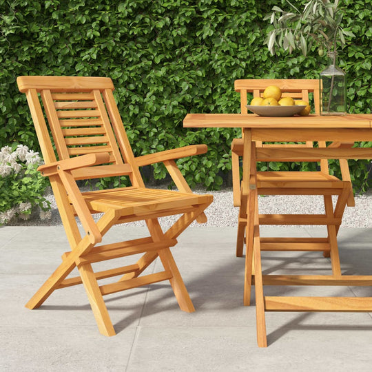 Folding Garden Chairs 2 pcs 56x63x90 cm Solid Wood Teak , Furniture -> Outdoor Furniture -> Outdoor Seating -> Outdoor Chairs , Furniture -,new-305021,Outdoor Chairs,Outdoor Furniture -,Outdoor Seating -