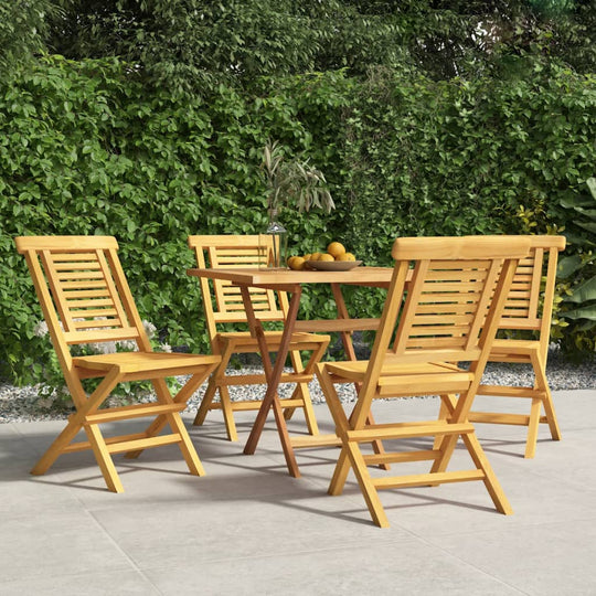 Folding Garden Chairs 4 pcs 47x63x90 cm Solid Wood Teak , Furniture -> Outdoor Furniture -> Outdoor Seating -> Outdoor Chairs , Durable,Furniture -,new-305021,Outdoor Chairs,Outdoor Furniture -,Outdoor Furniture Sets,Outdoor Living -,Outdoor Seating -,set