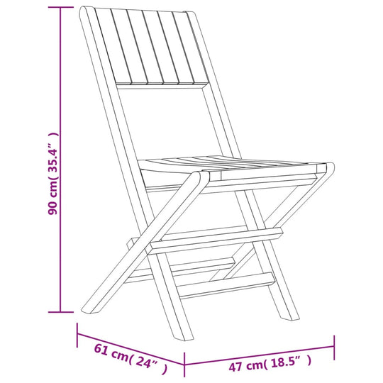 Folding Garden Chairs 6 pcs 47x61x90 cm Solid Wood Teak , Furniture -> Outdoor Furniture -> Outdoor Seating -> Outdoor Chairs , Chairs -,Decor -,Durable,eligant,Furniture -,Home & Garden -,Home Decor,Modern Design,new-305021,Outdoor Chairs,Outdoor Furnitu