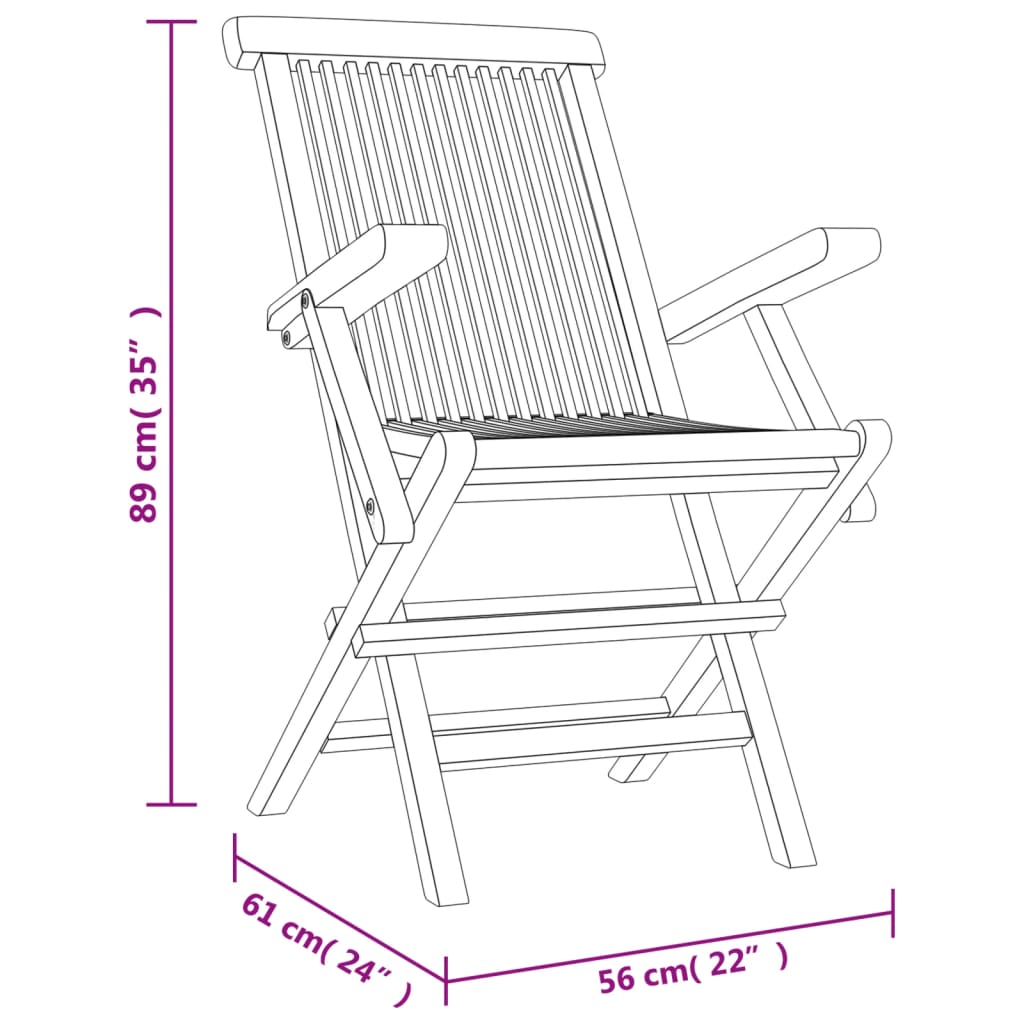 Folding Garden Chairs 4 pcs 55x62x90 cm Solid Wood Teak , Furniture -> Outdoor Furniture -> Outdoor Seating -> Outdoor Chairs , Chairs -,folding,Furniture -,Home & Garden -,new-305021,Outdoor Chairs,Outdoor Furniture -,Outdoor Seating -,set of 4,Wooden Fu