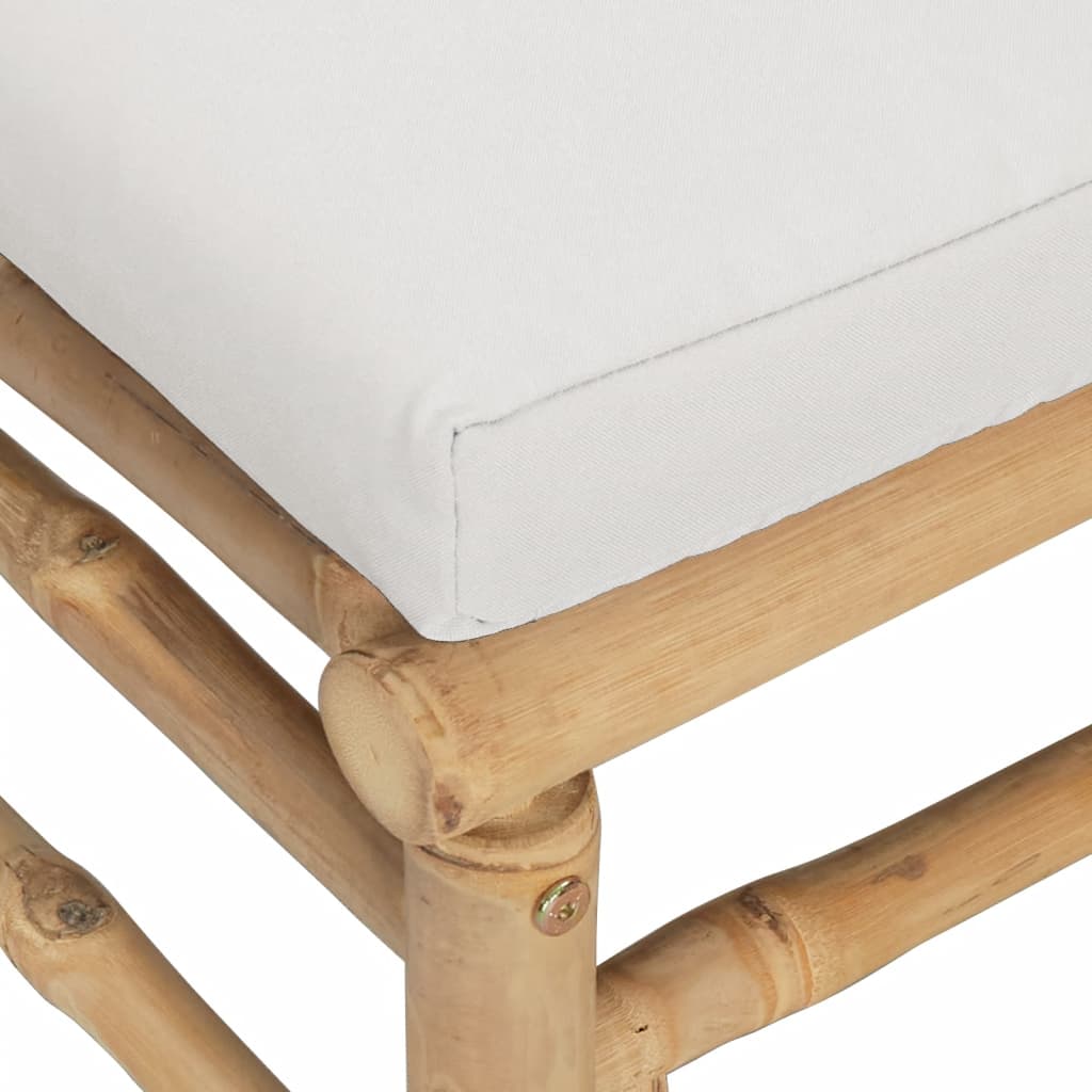 Garden / Outdoor Corner Sofas with Light  Cushions  pcs Bamboo