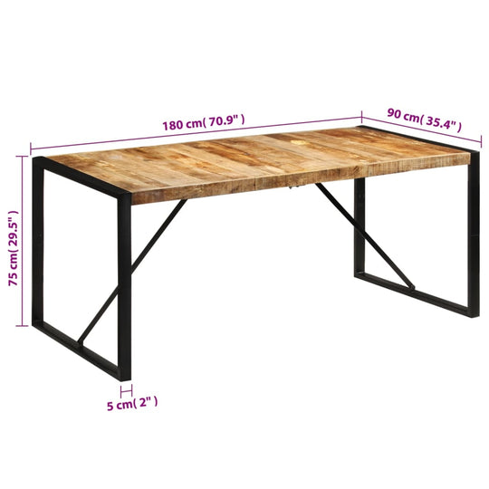 Dining Table 180x90x75 cm Solid Wood Mango