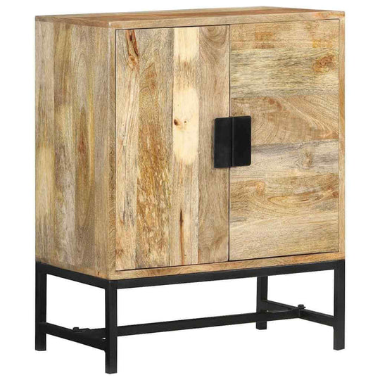 خزانة جانبية 60×35×75 سم من خشب المانجو الصلب