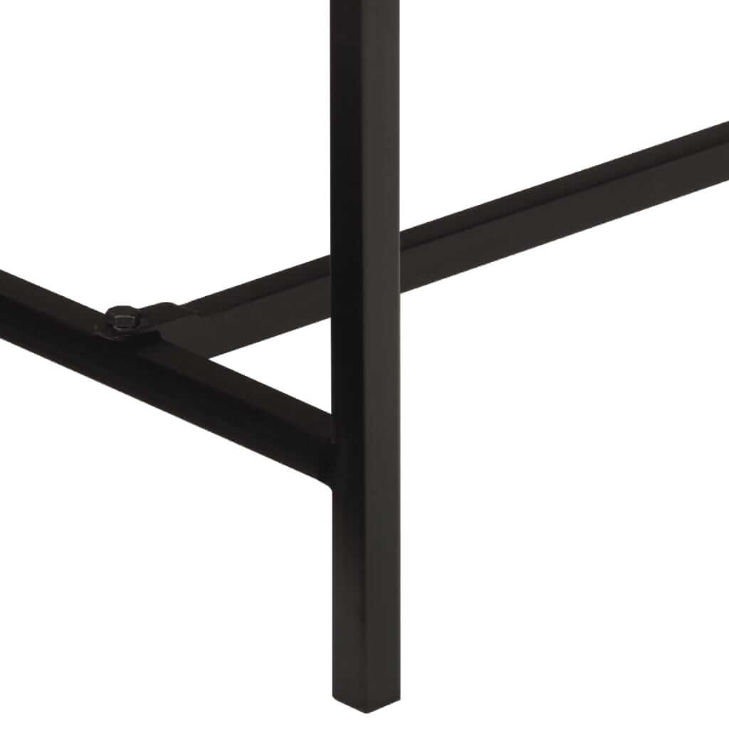 Metal frame of Highboard 80x30x95 cm Solid Rough Wood Mango provides sturdy support and stability.