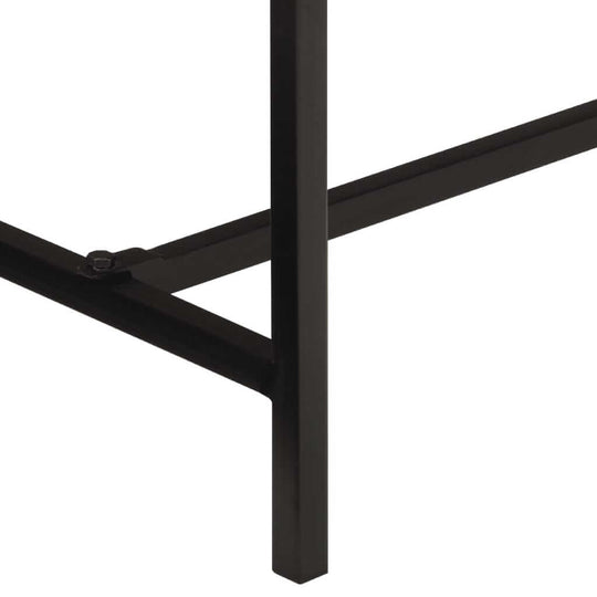 Metal frame of Highboard 80x30x95 cm Solid Rough Wood Mango provides sturdy support and stability.
