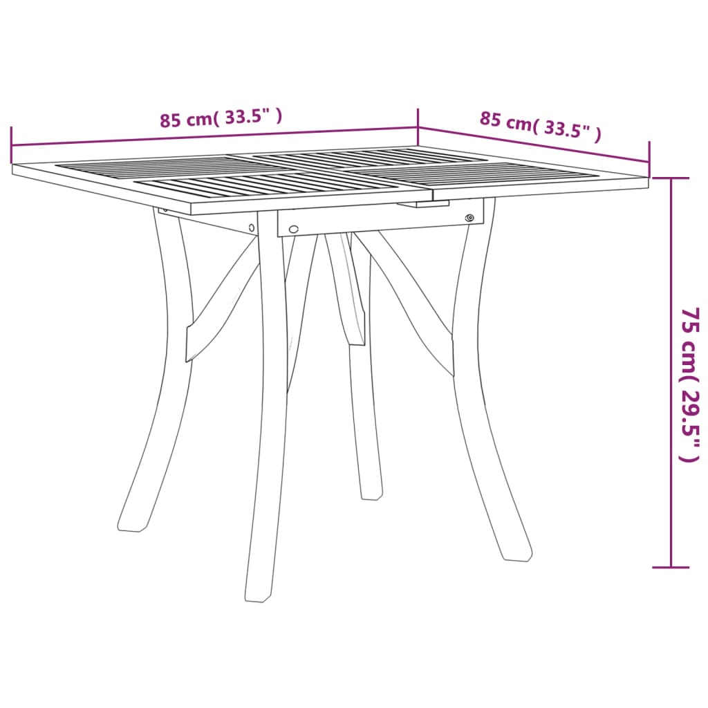 Garden Table 85x85x75 cm Solid Wood Acacia , Furniture -> Outdoor Furniture -> Outdoor Tables , brown,Durable,eligant,Furniture -,Home & Garden -,Modern Design,new-305021,Outdoor Furniture -,Outdoor Seating -,Outdoor Tables,Tables -,Wooden Furniture