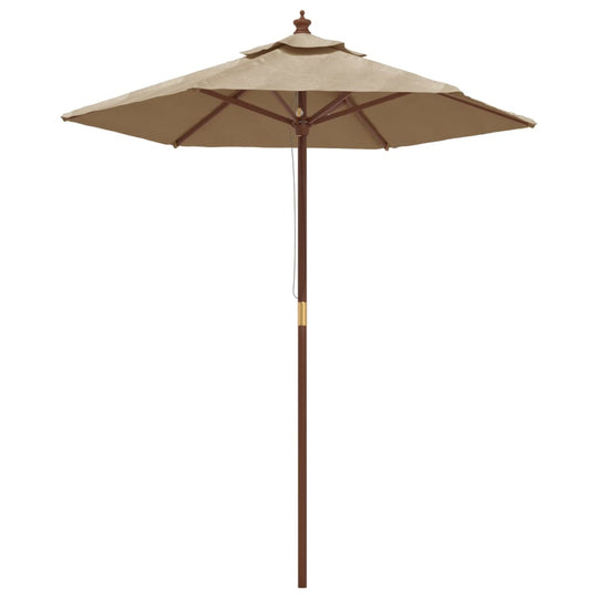 Garden Parasol with Wooden Pole  196x231 cm