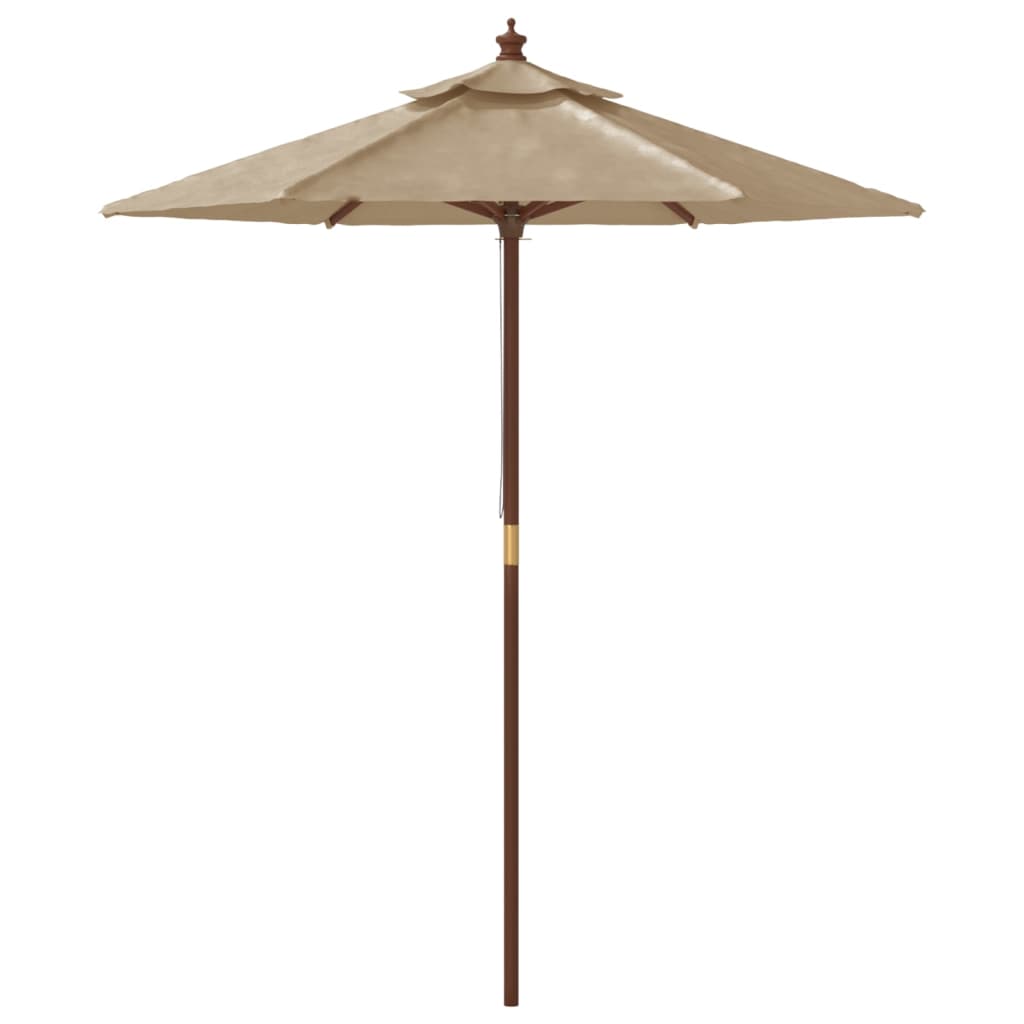 Garden Parasol with Wooden Pole  196x231 cm